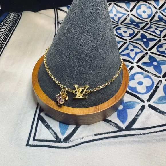 Louis Vuitton Gold and Purple LV Charm Bracelet M61084 LE1124 - Picture 2 of 5